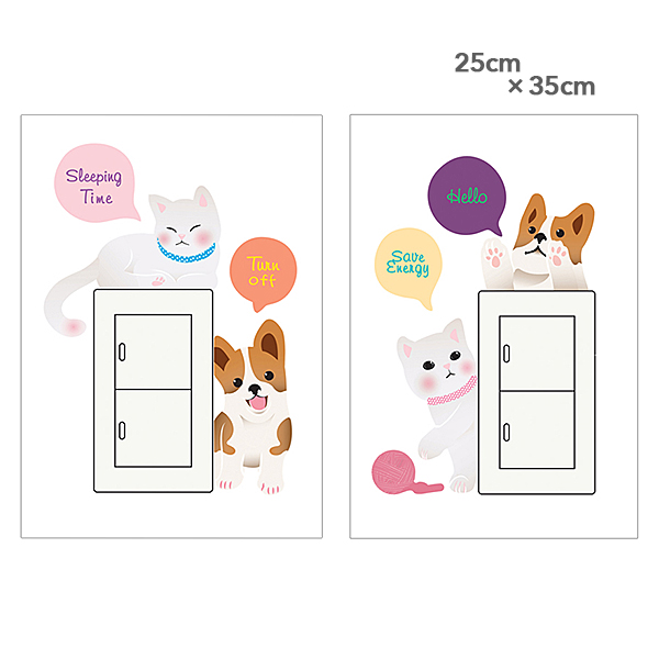 アウトレット ウォールステッカー わんにゃんこ シール式ステッカー カーテン ブラインド ラグ はがせる壁紙などの通販サイト きせかえマイホーム